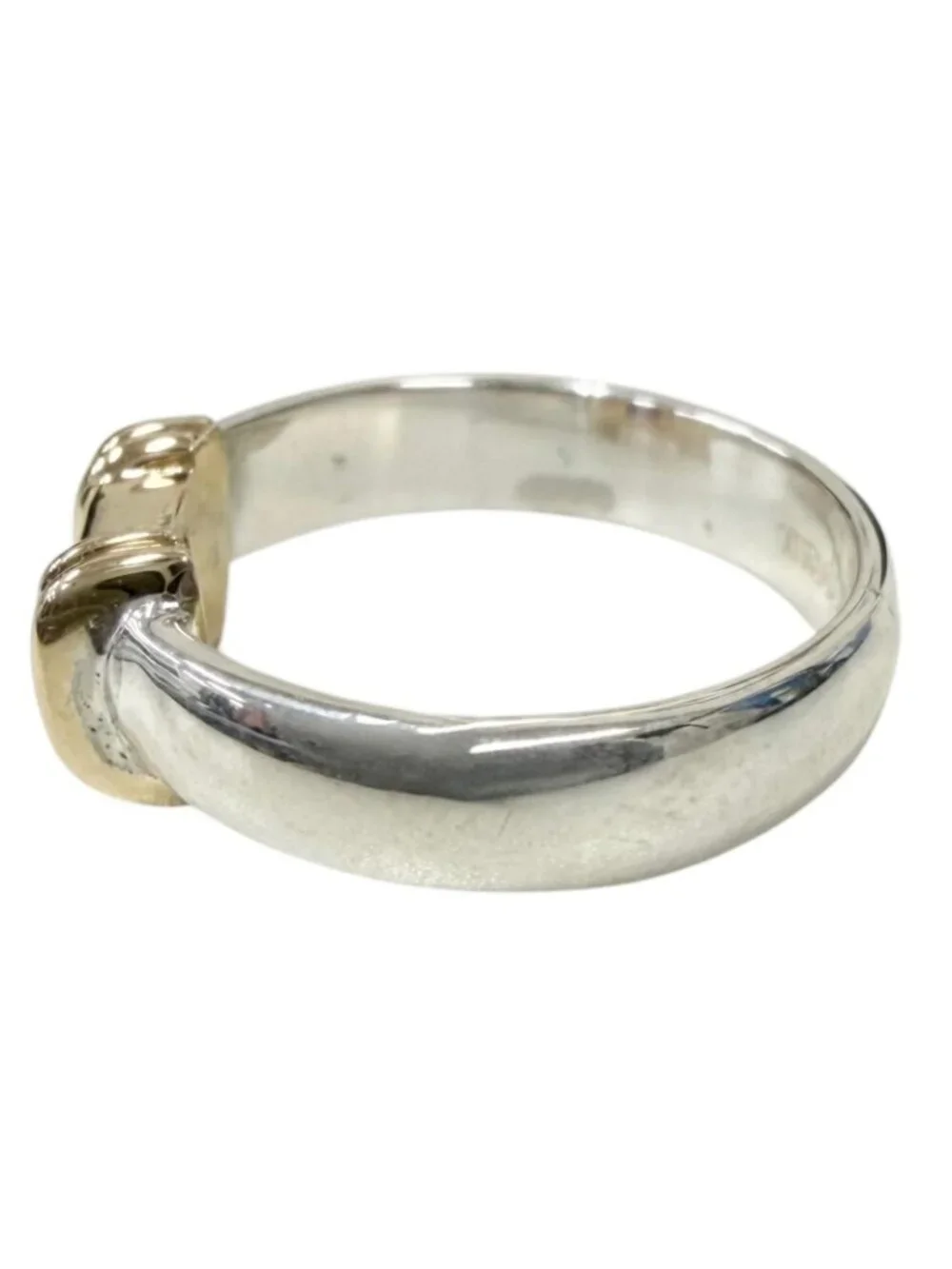 Tiffany & Co Vintage 14k Stacking Band Ruby Ring Silver Gold